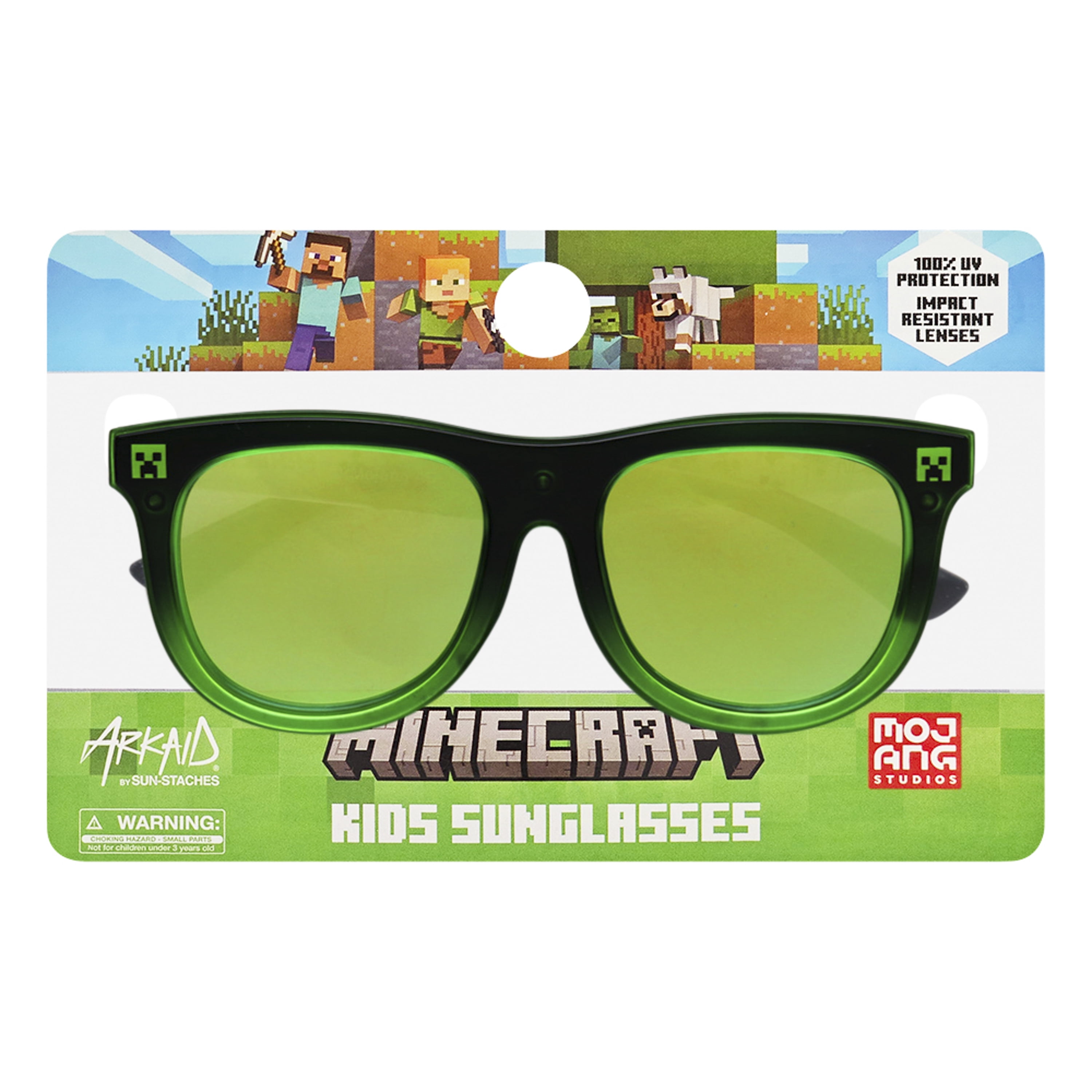 Minecraft Creeper Green and Black Sunglasses