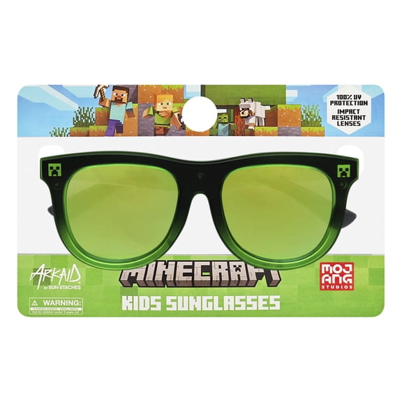 Minecraft Creeper Green and Black Sunglasses