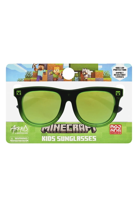 Minecraft Creeper Green and Black Sunglasses