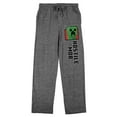 thumbnail image 1 of Minecraft Creeper Hostile Mob Men's Graphite Heather Sleep Pants-3XL, 1 of 3
