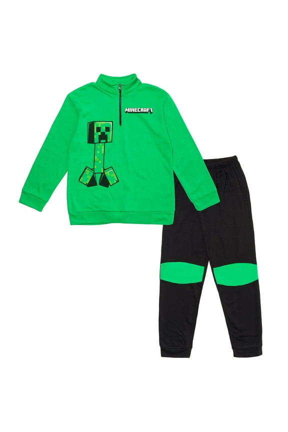 Creeper Little Boys Fleece Half Zip Sweatshirt and Pants Set Little Kid to Big Kid