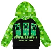 Minecraft Creeper Zombie Steve Little Boys Fleece Pullover Hoodie Little Kid to Big Kid