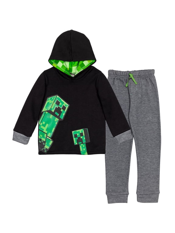 Creeper Little Boys Fleece Pullover Hoodie and Pants Outfit Set Little Kid to Big Kid