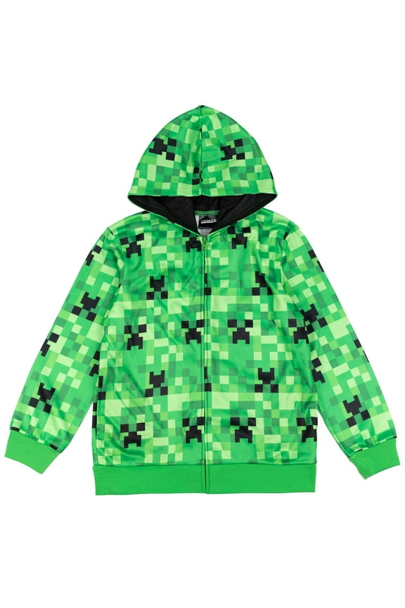 Creeper Little Boys French Terry Zip Up Hoodie Little Kid to Big Kid