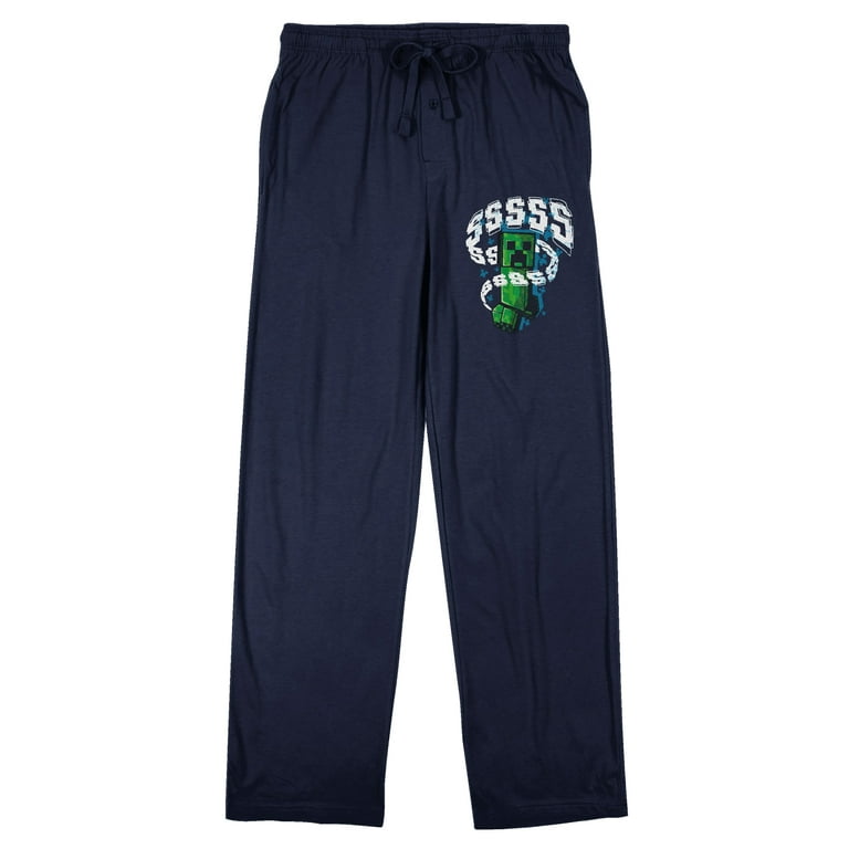 Minecraft Creeper Men s Navy Blue Graphic Sleep Pants XL Walmart