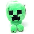 thumbnail image 1 of Minecraft Creeper Plush Piggy Bank, Microfiber, Green, Mojang, 1 of 6