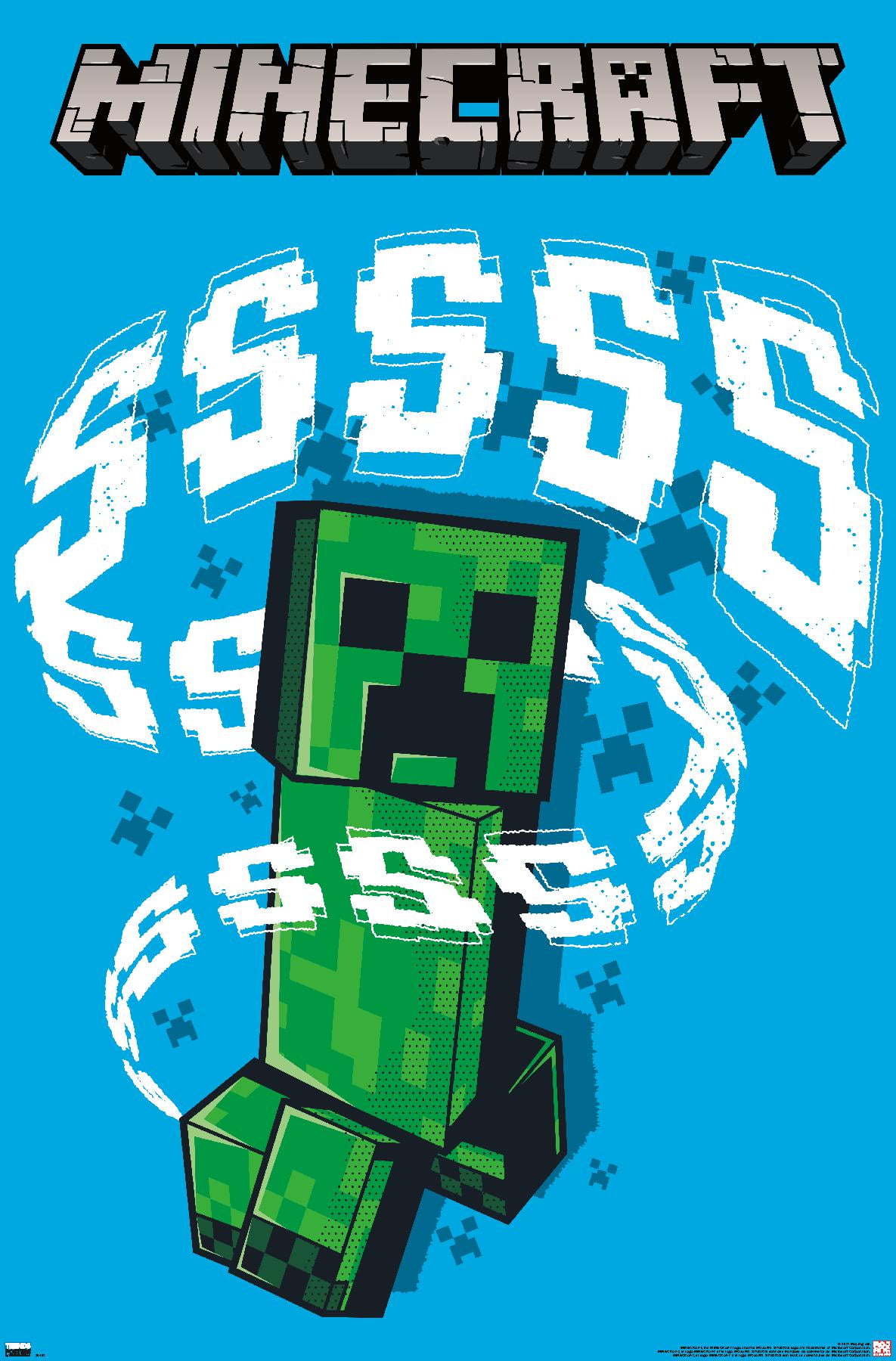 Genoplive Integration Disco Minecraft - Creeper SSS Wall Poster, 22.375" x 34" - Walmart.com