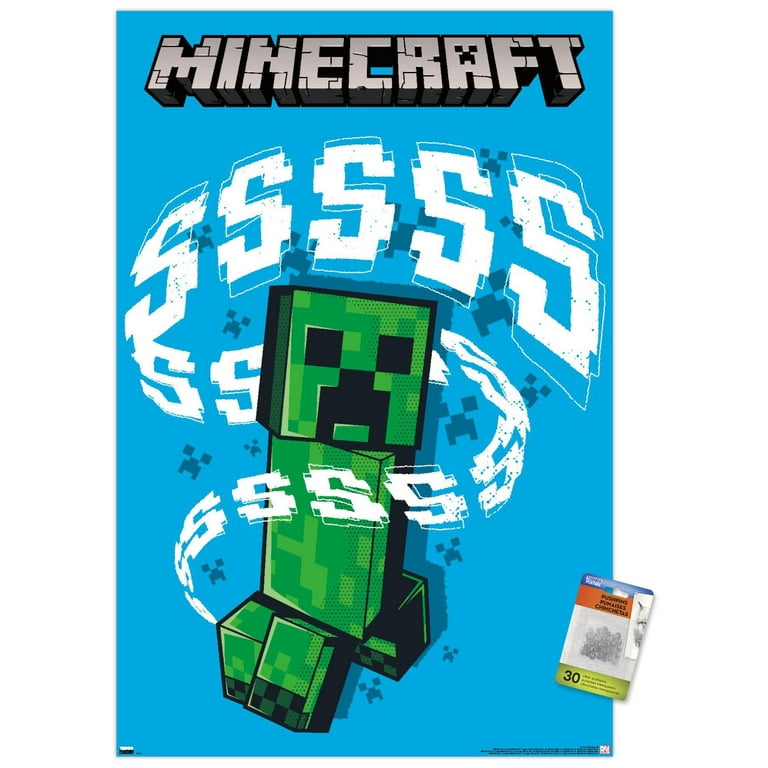 Custom Minecraft Creeper Painting 12 X 12 