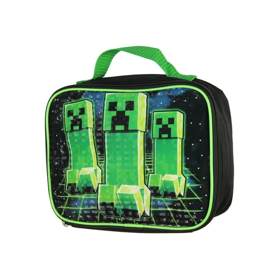 Minecraft Creeper Stalk Video Game Insulated Lunch Box Bag Tote