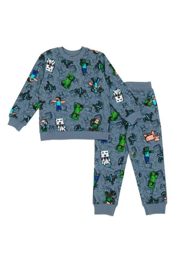 Creeper Steve Alex French Terry Sweatshirt and Jogger Pants Set Little Kid to Big Kid