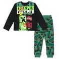 thumbnail image 1 of Minecraft Creeper T-Shirt and Fleece Jogger Pants Outfit Set Little Kid to Big Kid, 1 of 5