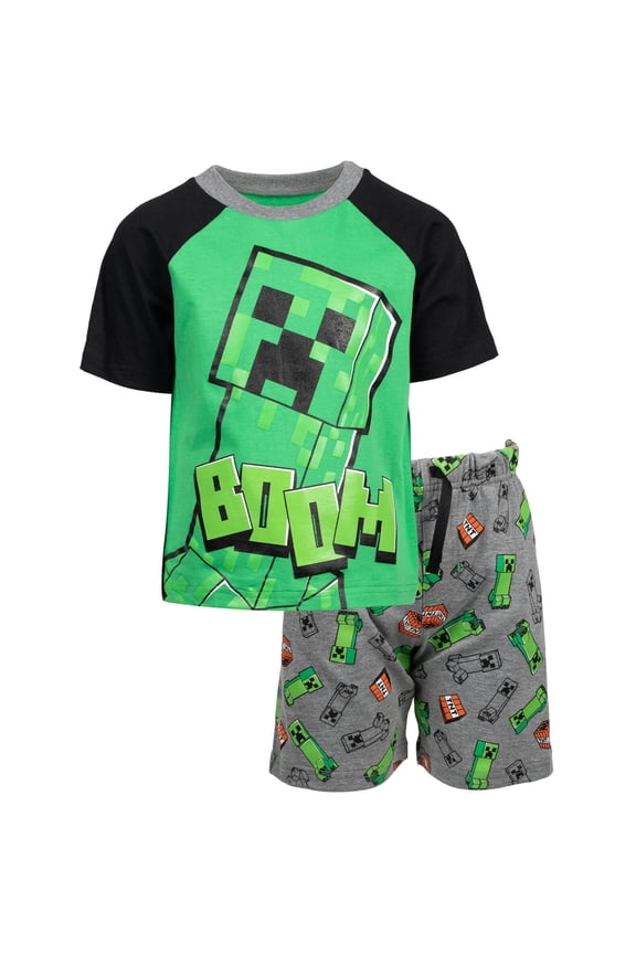 Creeper T-Shirt and French Terry Shorts Outfit Set Little Kid to Big Kid