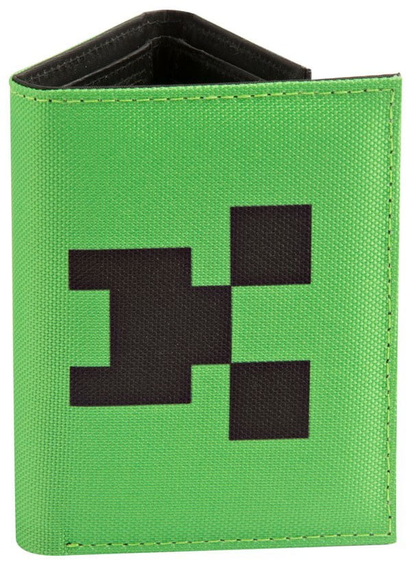 Minecraft Creeper Face Nylon Tri-Fold Wallet Multi-Colored Licensed