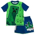 thumbnail image 1 of Minecraft Creeper UPF 50+ Rash Guard and Swim Trunks Outfit Set Little Kid, 1 of 5