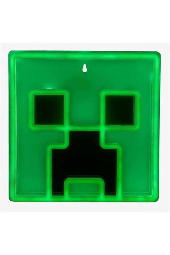 Creeper Iconic LED Wall-Mountable Light Officially Licensed Minecraft Room Decor for Boys and Girls, Gamer Night Light in Vibrant Green   | Paladone