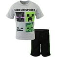 thumbnail image 1 of Minecraft Creeper Zombie Enderman Little Boys T-Shirt and Mesh Shorts Outfit Set Little Kid to Big Kid, 1 of 5