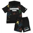 thumbnail image 1 of Minecraft Creeper Zombie Skeleton French Terry Pullover Hoodie and Shorts Toddler to Big Kid, 1 of 5