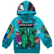 Minecraft Big Boys Fleece Hooded Sweatshirt Teal Gradient