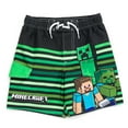 thumbnail image 1 of Minecraft Creeper Zombie Steve UPF 50+ Swim Trunks Little Kid to Big Kid, 1 of 5