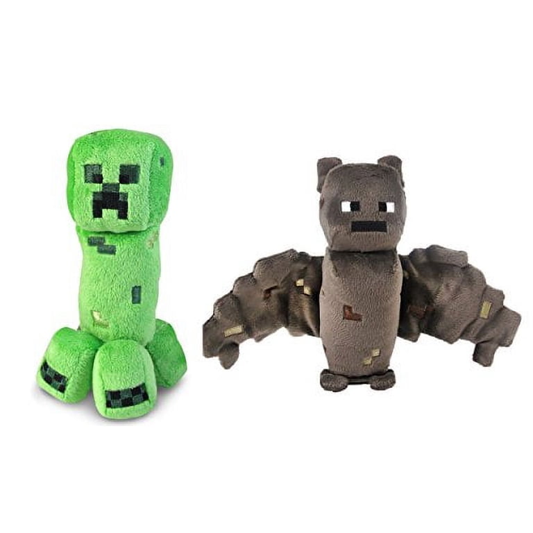 Mojang Minecraft Creeper Plush Toy, Bat Plush Set, Small Size, 8