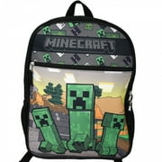 Minecraft Creeper and Mobs 16 Backpacks Front Pocket, Green Boys Kids