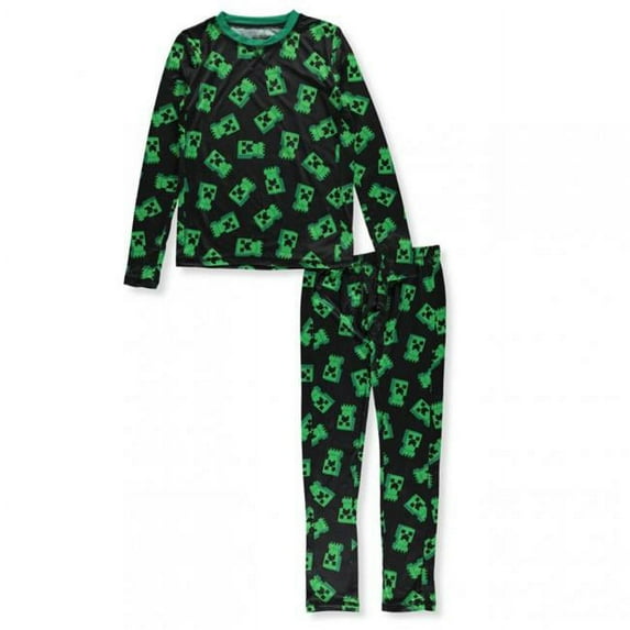 Minecraft Creepers All Around 2-Piece Boy's Pajama Set-Medium (10-12)