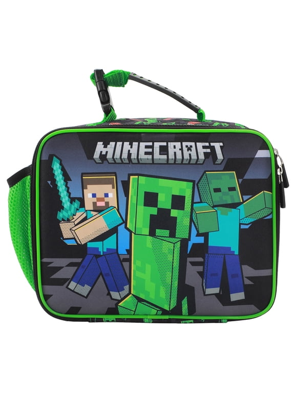 Minecraft Creepers and Block Characters Insulated Lunch Kit