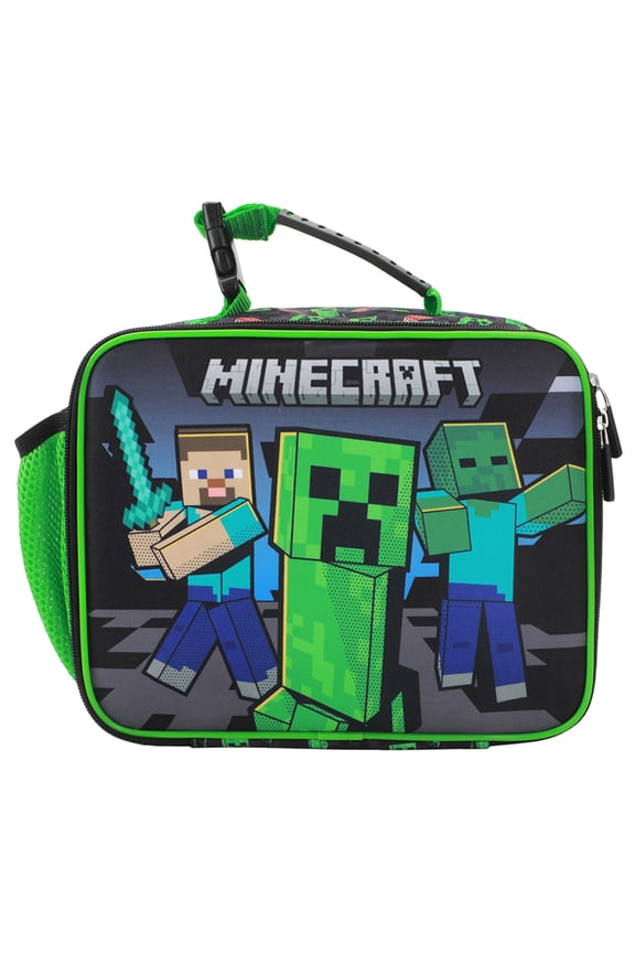 Minecraft Creepers and Block Characters Insulated Lunch Kit
