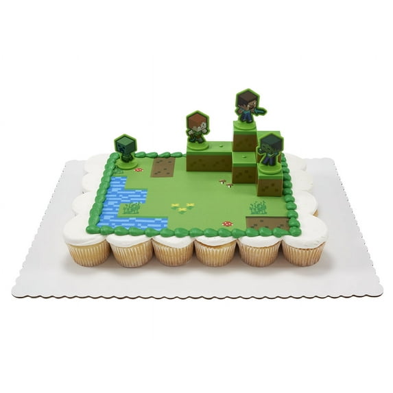 Minecraft Cupcake Cake
