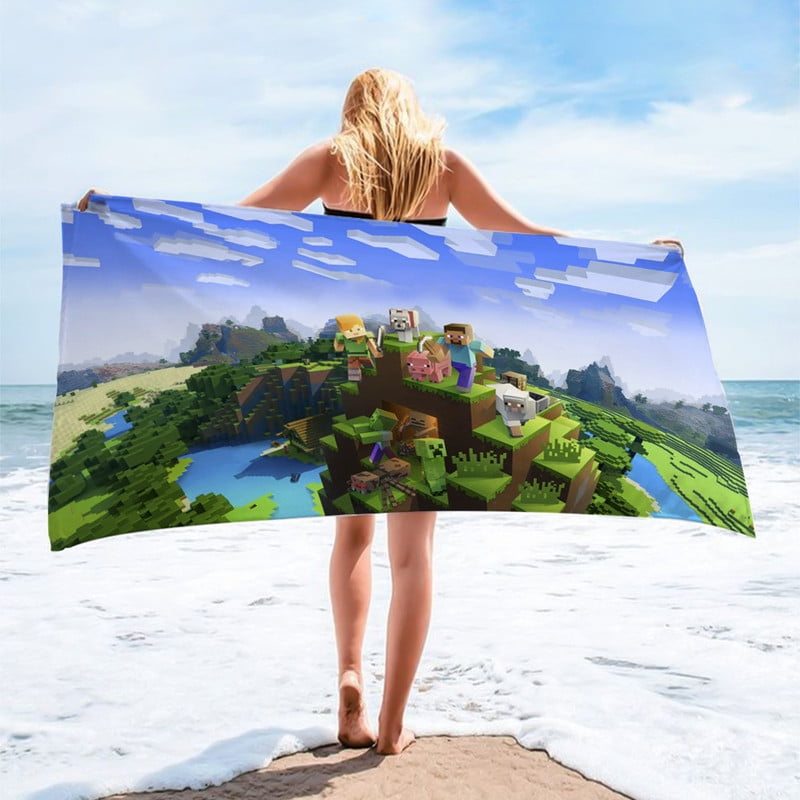 Minecraft Decorations Set Minecraft Beach Towel Minecraft Bathroom Minecraft Towel - Walmart.com