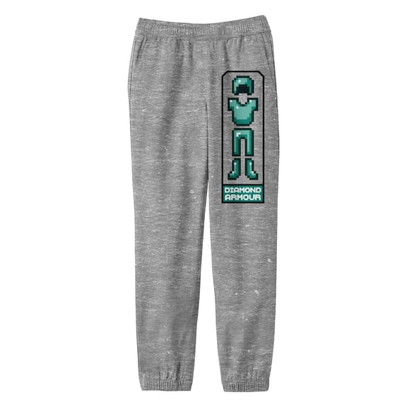 Minecraft Diamond Armor Athletic Heather Sweatpants-Small