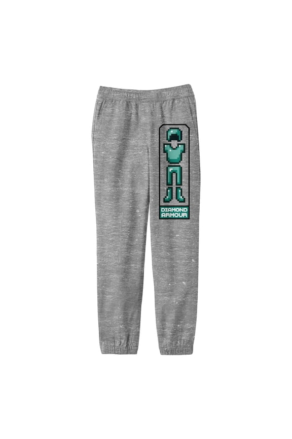 Minecraft Diamond Armor Athletic Heather Sweatpants-Small