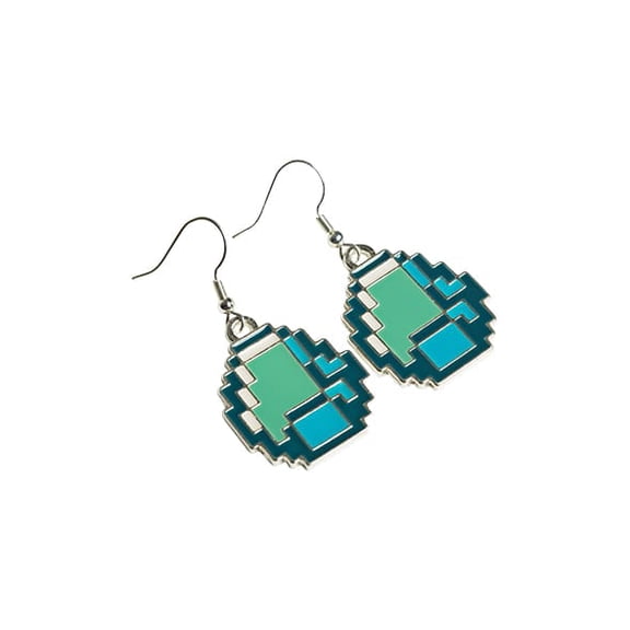 Minecraft Diamond Earrings