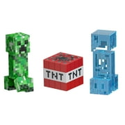 Minecraft Diamond Level Creeper, 5.5-inch Collector Action Figure with Die-Cast Accessories
