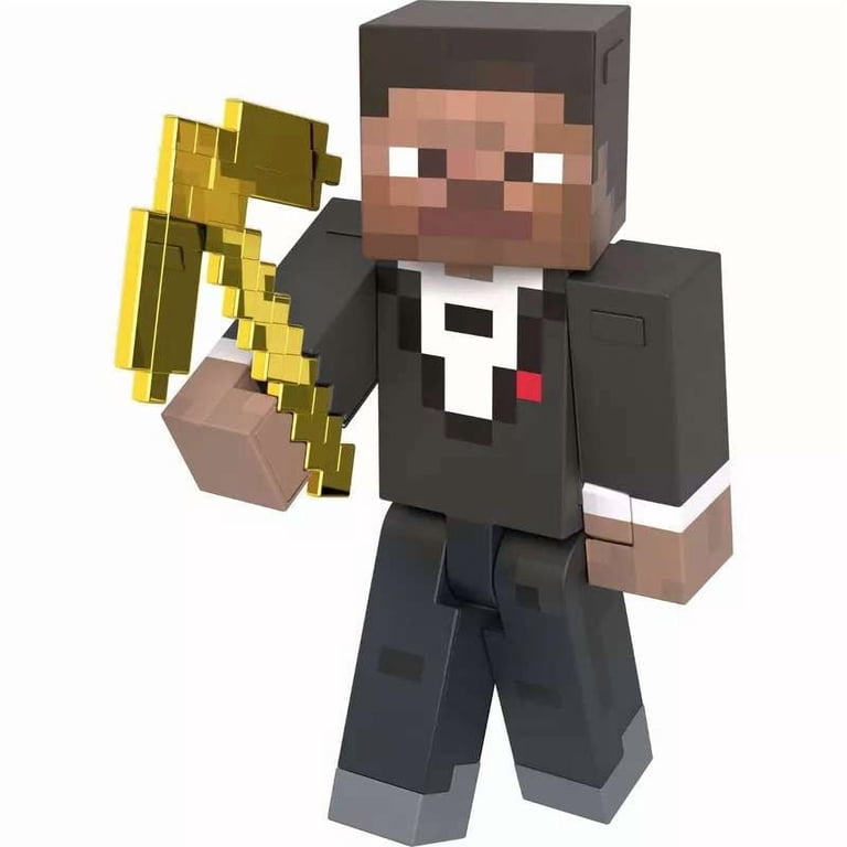 【さらにお値下げ！】マインクラフト スティーブ タキシード フィギュア 15周年 Minecraft Diamond Level Tuxedo Steve Action Figure - Walmart.com