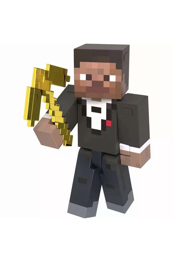 Minecraft Diamond Level Tuxedo Steve Action Figure