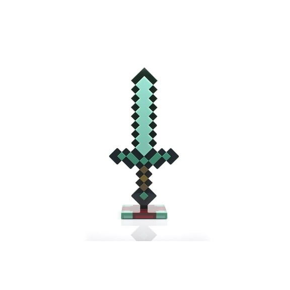 Minecraft Diamond Sword 14 Inch USB Desk LED Bedside Night Light Lamp for Gamers