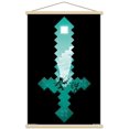 thumbnail image 1 of Minecraft - Diamond Sword Wall Poster with Wooden Magnetic Frame, 22.375" x 34", 1 of 3