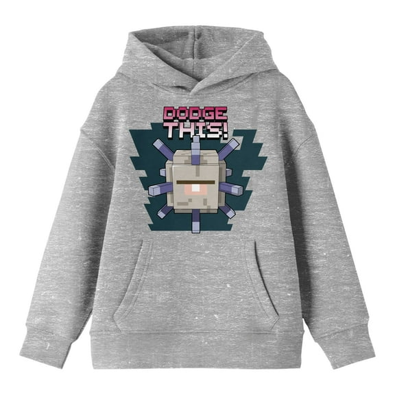 Minecraft Dodge This Youth Athletic Heather Graphic Hoodie-XS