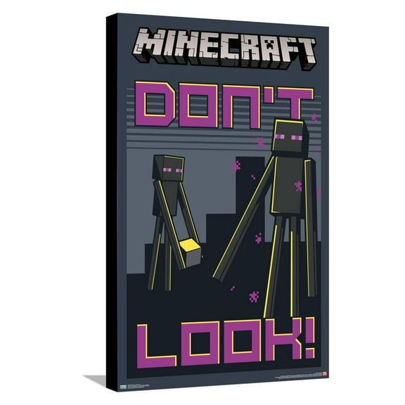 Minecraft - Don't Look Canvas Wall Poster, 14.725" x 22.375"