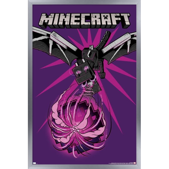Minecraft - Dragon Wall Poster, 22.375" x 34", Framed