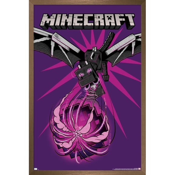 Minecraft - Dragon Wall Poster, 22.375" x 34", Framed