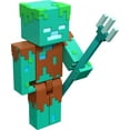thumbnail image 1 of Minecraft Drowned Buildable Figure, 3.25-inch Tall with Accessory, 1 of 5