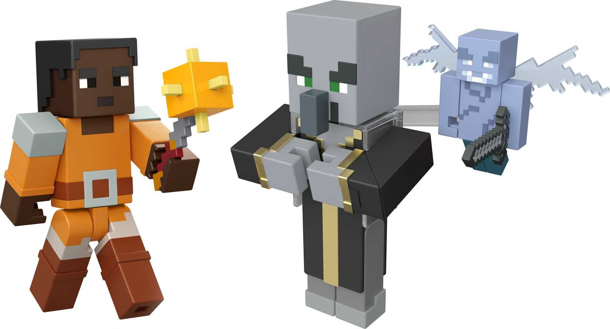 Minecraft Dungeons: Figure Da Battaglia Adriene E Skeleton (2 Pezzi, 8,25 Cm)