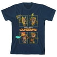 thumbnail image 1 of Minecraft Dungeons Boxed-In Characters Boy's Navy T-shirt-Medium, 1 of 5