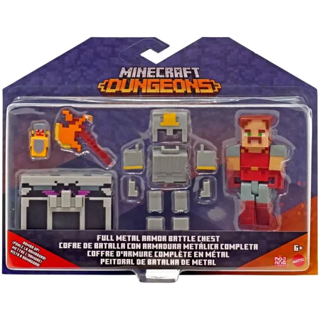 Minecraft Dungeons Full Metal Armor Battle Chest Action Figure
