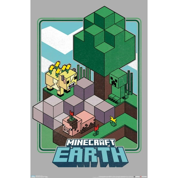 Minecraft Earth - Key Art Wall Poster, 22.375" x 34"