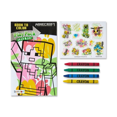 Minecraft Easter Shaped Play Pack with 24 Page Mini Coloring Book