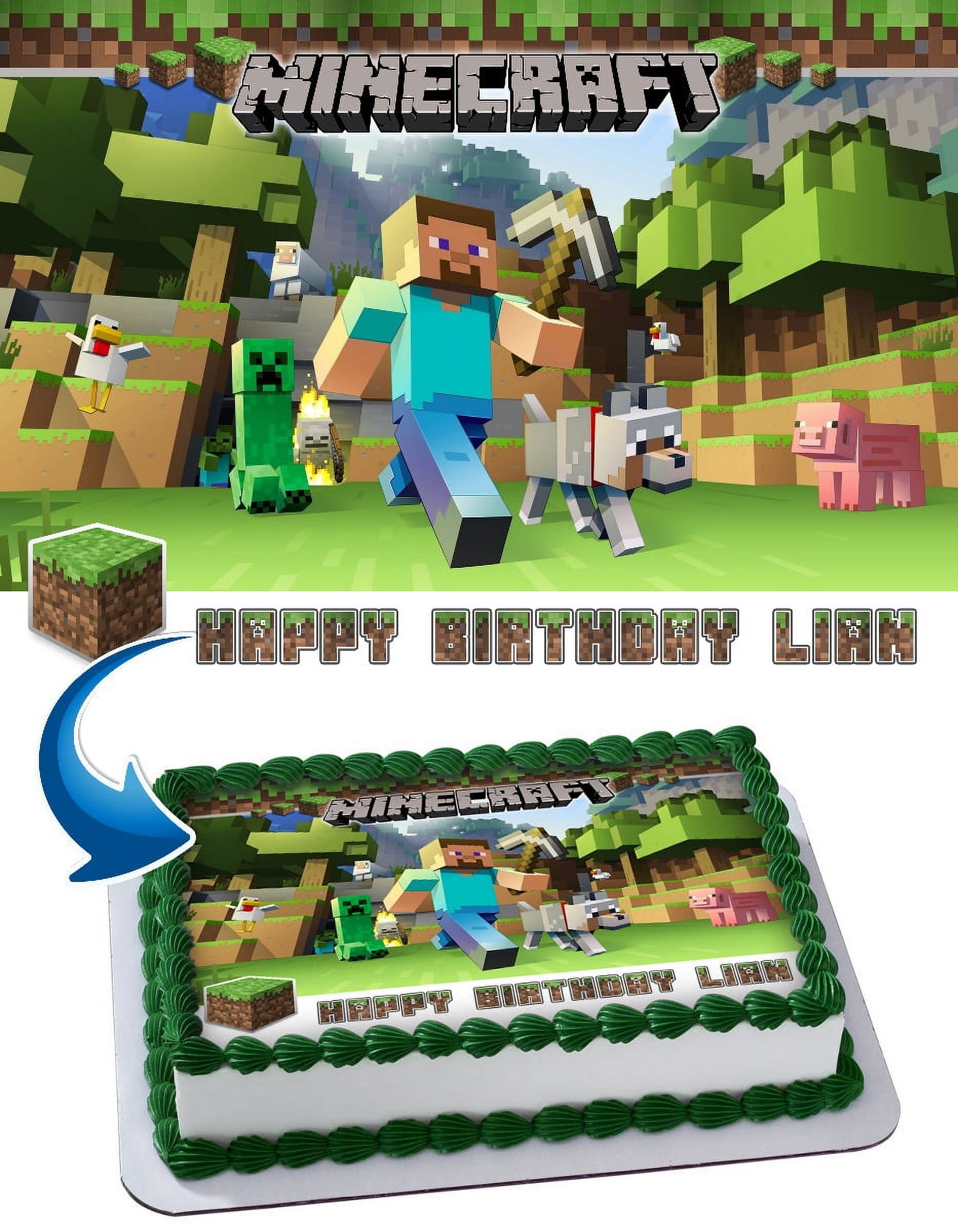 Minecraft Birthday Cake Topper Personalized for Sale in Margate, FL -  OfferUp