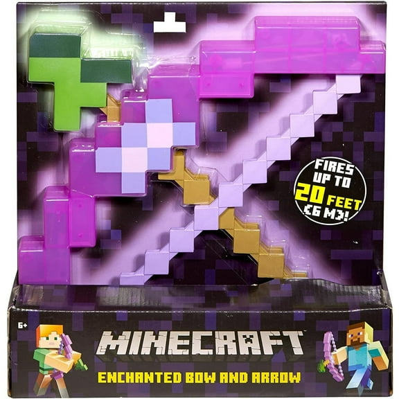 Minecraft Enchanted Bow with Potion-Tip Arrow by Mattel Fires 20 Ft.